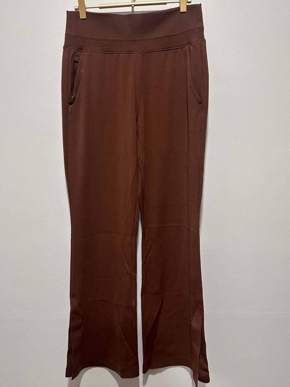 Athleta Pants Size S Brown High Rise Zip Pocket Athleisure